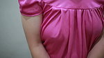 My Sexy Pink Silk Satin Dress