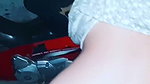 Riding a motorcycle in a narrow alley in the middle of the street