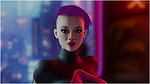 Sexy cyberpunk girl with big tits gets huge cumshot on her face after anal