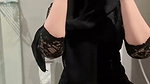 Sexy kebaya hijab playing in the toilet