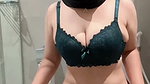 Sexy kebaya hijab playing in the toilet