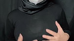 Showing off your breasts, squirming