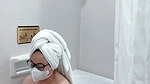 The charm of a black kebaya woman takes a shower and masturbates