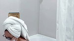The charm of a black kebaya woman takes a shower and masturbates
