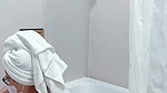 The charm of a black kebaya woman takes a shower and masturbates