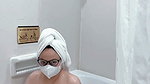 The charm of a black kebaya woman takes a shower and masturbates