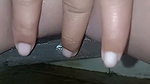 The hot widow is masturbating in the bathroom