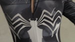 Trying on my new Spider-Man costume