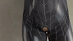 Trying on my new Spider-Man costume