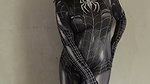 Trying on my new Spider-Man costume