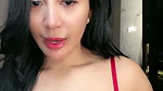 Videocall sex indo girl masturbate on red lingerie