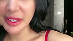 Videocall sex indo girl masturbate on red lingerie