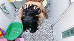 Watching a neighbor masturbate in the bathroom