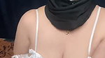 White bridal official dress showing off her plump body