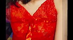 Widow in red shirt sange asks to be boosted