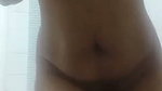 widow plump body oamer tits and pokes pussy in the bathroom