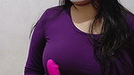 Widow teases playing pussy alone