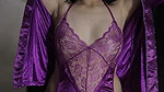 WIFE WEARS SUPER SEXY SATIN LINGERIE , IN ENTOT UNTIL SATISFIED