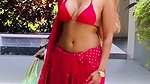 POOJA WIFE MATERIAL IN BRA AND SAREE FAPWORTHY 22