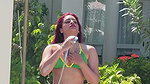 Sexy Model Ankita Singh Hot Tempting Figure Outdoor Shower & Beach Side [2Clips] 23