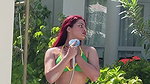 Sexy Model Ankita Singh Hot Tempting Figure Outdoor Shower & Beach Side [2Clips] 23