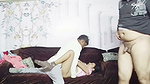 Threesome part 3. Husband’s stepfather and husband fuck me together