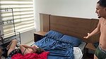 Big Ass Stepmother Who Always Likes to Share the Bed with Her Little Stepson Dwarf Until She Ends up Full of Milk.