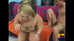 Dirty Midget MILF has orgasm while getting her pussy pounded deep by an older man