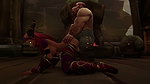 Dwarf with small tits fucks with a normal man