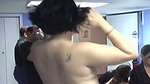 Fishnet wearing mature sluts and younger whores in pussy licking foursome