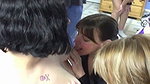 Fishnet wearing mature sluts and younger whores in pussy licking foursome