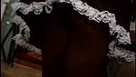 Hotel room fuck for white couple and midget maid