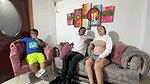 I Fuck My Cuckolded Best Friend’s Pregnant Girlfriend While He’s Lounging on the Couch and End up Cumming in Her Ass.