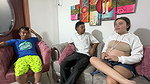 I Fuck My Cuckolded Best Friend’s Pregnant Girlfriend While He’s Lounging on the Couch and End up Cumming in Her Ass.
