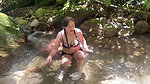 Little Dwarf Finds a Strange Woman Bathing in the River, Gets Horny Watching Her and Ends up Putting His Huge Cock in Her.