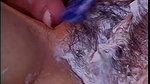 Redhead Midget Squirts After Fucking with a Big Strapon Her Tattooed Slave