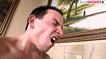 Skinny student fucks grandma with sagging tits and she moans