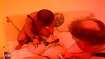 Tied up chick gets tormented by two guys
