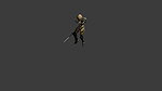a girl dancing with sword