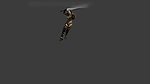 a girl dancing with sword