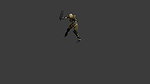 a girl dancing with sword