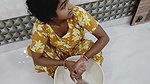 Beautiful Indian Girl Floor Cleaning Leads to Steamy Massage & Cum Play