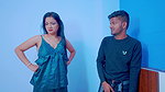 Sexy bhabhi caught her devar while he was masturbating with her bra