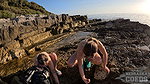 Babyhunterz & Luana – Luana Risky Outdoor Lesbian Sex With Babyhunters Double Dildo On The Beach
