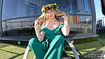 Luana – Gorgeous Blonde Summer Solstice Midsummer Flower Model Luana Finger Masturbating Outdoors