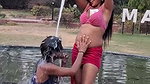 VERY HOT song making – Madhu Rai boobs squeezed very hard & milk sprayed from bra (2)