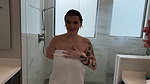 Spying On My Huge Natural Tits Step Sister While Shes Taking a Shower