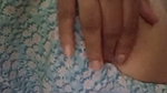 Hot brunette masturbates with giant dildo on top of teddy bear