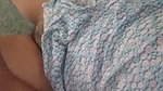 Hot brunette masturbates with giant dildo on top of teddy bear