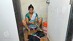 Komal Was Secretly Shaking the Land at the Sight of Her Breasts Doing the Bathroom Laundry.